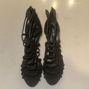 Black Aldo Heels Size 7